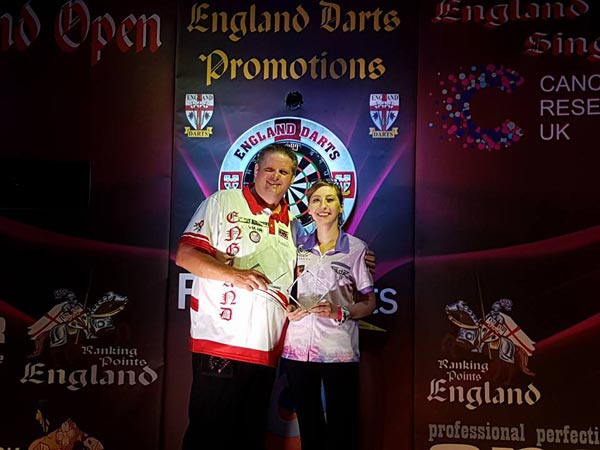 England National Singles 2018 Darts Champions - Scott Mitchell and Fallon Sherrock